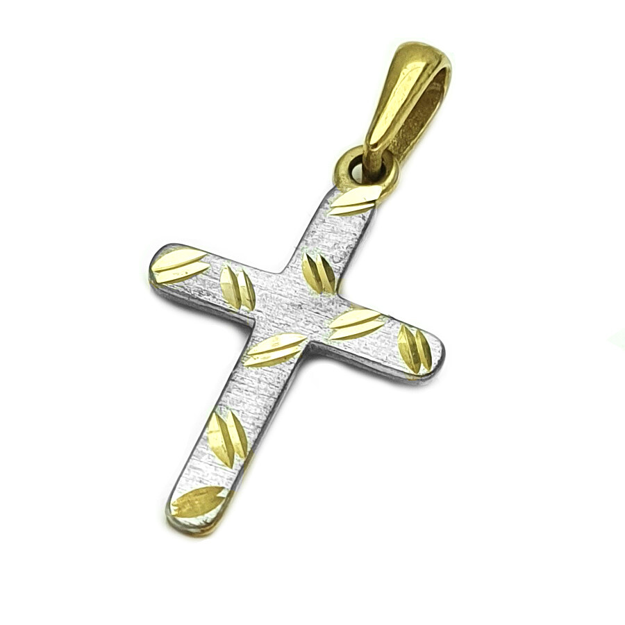 333/8-каратный золотой Крайний Анхангер биколор gelb-weiß