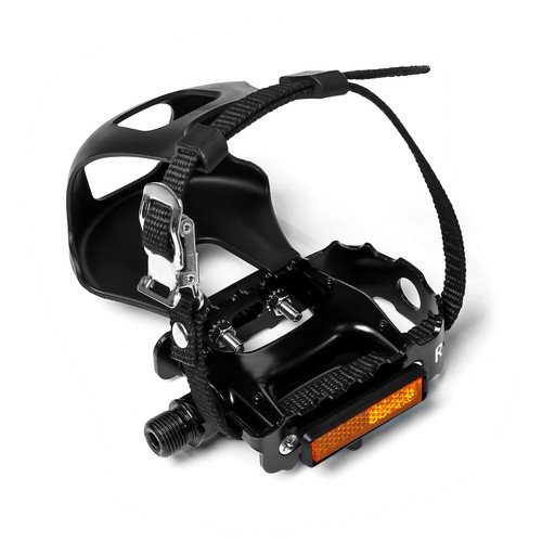 BUCKLOS PD-B328T Toe Clip Cage Pedals Straps 9/16" for MTB Bike Outdoor Indoor - Picture 12 of 12