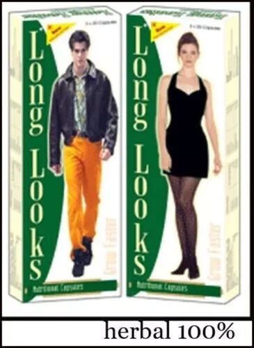 10 X Long Looks Increase Height Gain Supplement Taller Herbal Growth 600 Caps - Picture 2 of 12