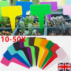 10-50X Plastic Plant Labels Garden Markers T-Type Gardening Name Tags Herbs Pot