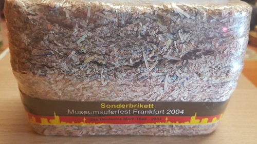 Germany DM Deutsche Mark shredded collectible currency money brick COA - Picture 1 of 10