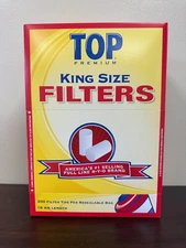 Top King Size 18 mm Filter Tips 200 Filters per Bag 16 Count Full Factory Box