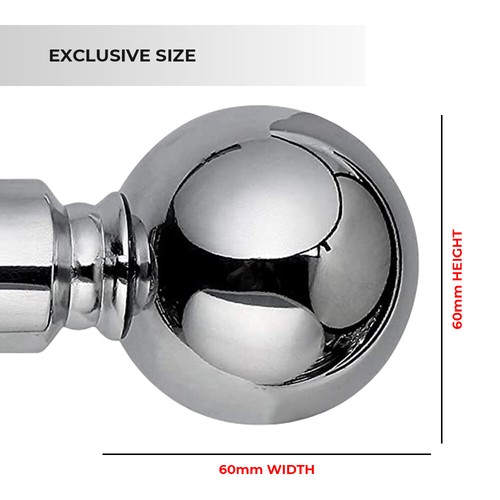 Extendable Metal Curtain Pole 28mm Plain Ball With Finials Rings Rod Fittings - Picture 32 of 55