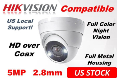 Hikvision Compatible 5MP ColorVu Full-color night CCTV Outdoor TVI Camera 2.8mm