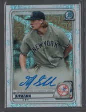 T.J. TJ Sikkema 2020 Bowman Chrome Mega Box Auto Autograph Mojo Refractor SP Hot