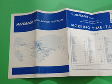 STAGIONE 1964  AZ ALITALIA AIRLINES TABELLE ORARI LINEE AEREE VOLI CARGO WORLD