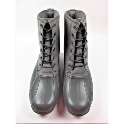 mens duck boots grey