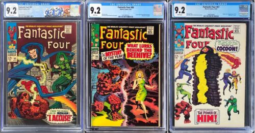 Fantastic Four 65 66 67 CGC 1967 Marvel Comics 1st Appearance Silver Age Lot (3)