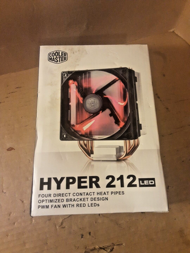 Cooler Master Hyper 212 LED AMD Intel CPU Cooler 1600RPM 66CFM 120mm Red LED Fan - Picture 2 of 9