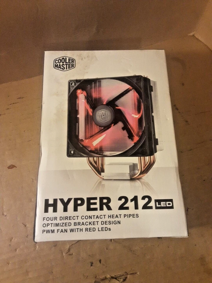 Cooler Master Hyper 212 LED AMD Intel CPU Cooler 1600RPM 66CFM 120mm Red LED Fan - Image 2 of 4