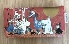 Moomin Cover type Faux leather Pink Long Wallet Coin case No box No tag Rare