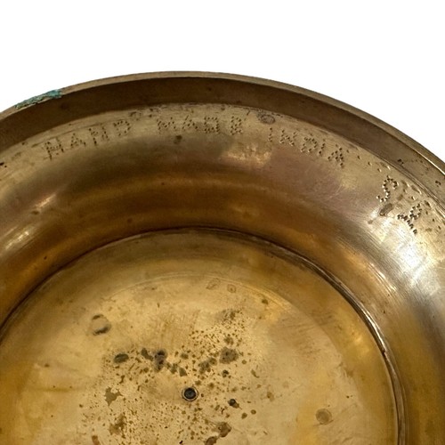 Vintage Brass Cloisonné Pedestal Bowl. Ornate florals. Hand Made in India. VGC. - Picture 5 of 5