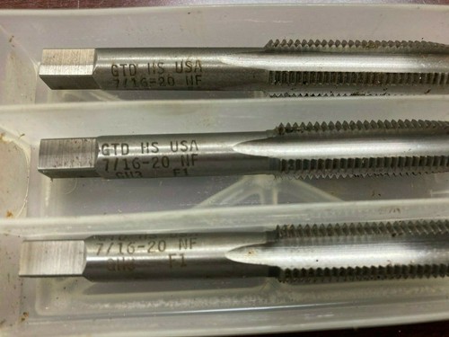 GTD 3 piece Tap set 7/16 20 NF - Picture 3 of 3