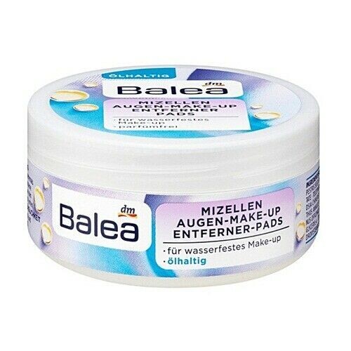 Balea Micellar Eye Makeup Remover Oily Pads Cleansing Waterproof Makeup 50 pcs - Picture 2 of 3