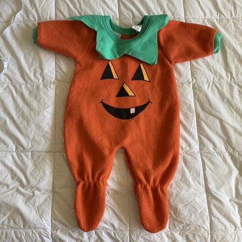 Vintage Gerber Halloween Baby Onesie Jack O Lantern Size Small Costume 22” Long - 第 1/8 張圖片