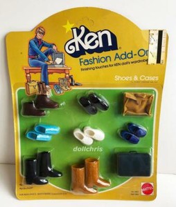 1978-Ken-Fashion-Add-Ons-Accessories-Shoes-Cases-2459-Mattel-Vtg-Superstar-Era