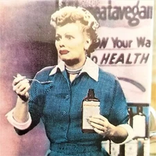 Vintage I Love Lucy TV Show Fridge Magnet Vitameatavegamin Lucille Ball Ata Boy