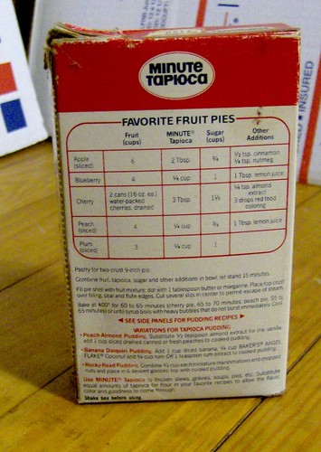RARE vintage 1980s MINUTE TAPIOCA box OLD PACKAGING rice cooking GENERAL FOODS - Picture 2 of 3