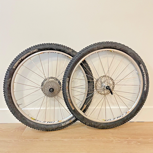 26" Mavic CrossRide MTB Bike WHEELS Disc Brake 9s10s11s Mountain Bicycle Vintage - Picture 2 of 11