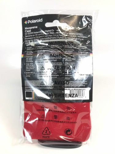 Camera Neoprene Case for Polaroid Z2300 Instant Camera, Red with Rainbow Trim - Picture 6 of 9