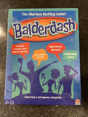 2014 Mattel Balderdash The Hilarious Bluffing Game - NEW SEALED UNOPENED🔥