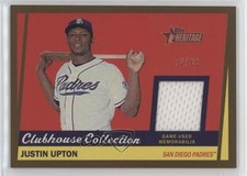 2016 Topps Heritage Clubhouse Collection Relics Gold 72/99 Justin Upton 11z5
