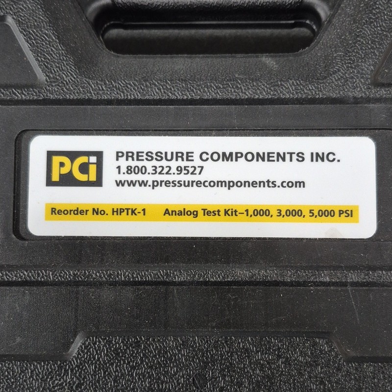 PCI HPTK-1 Analog Pressure Test Kit 5,000 psi 2.5in 1/4in Side/Bottom