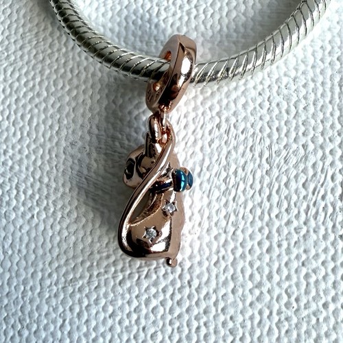 Pandora Rose Gold Cat Talisman Charm Sterling Silver with Sparkling CZ - Picture 2 of 4