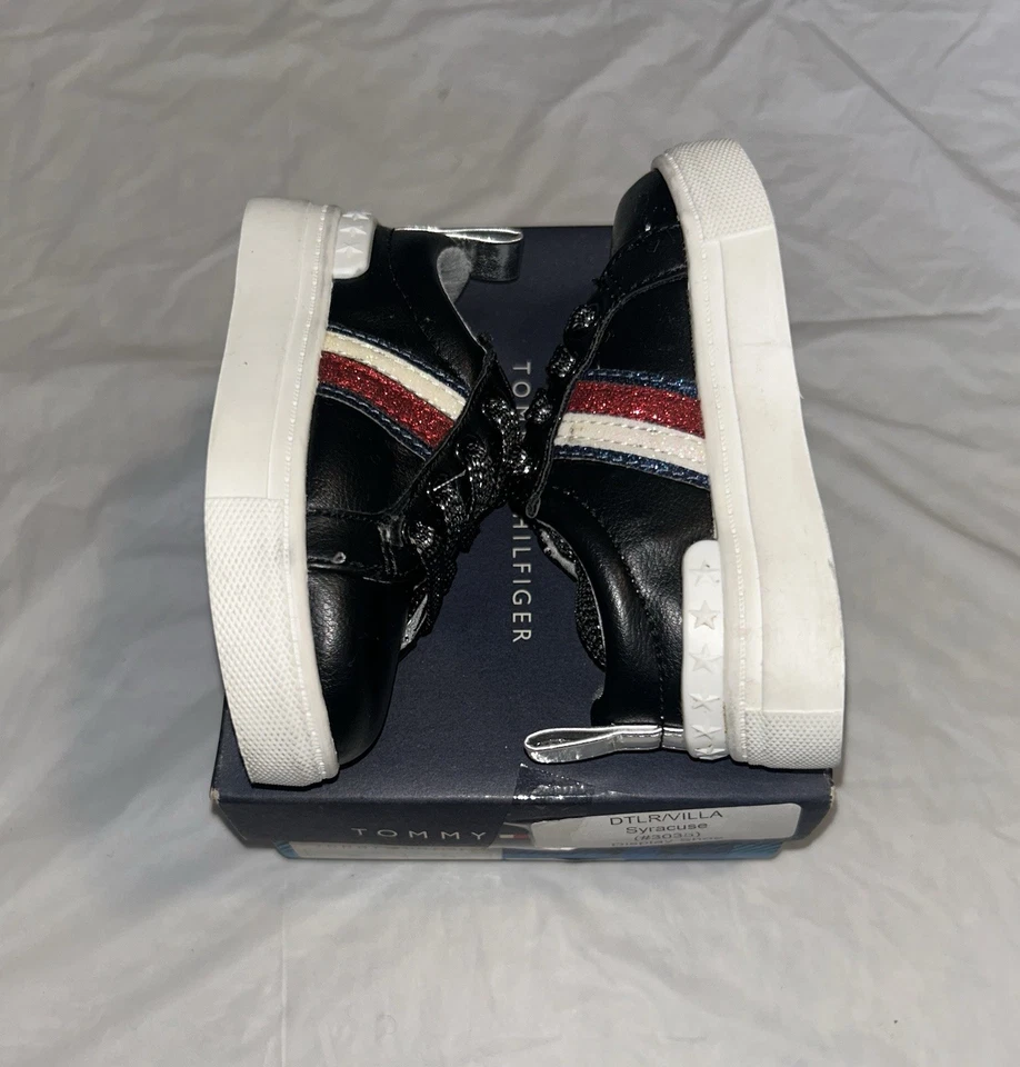 Tommy Hilfiger Ray Sparkler Basic - T Niños Tenis Negro Blanco Talla 5 Foto 3 de 4