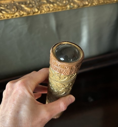 Antique Vintage Brass Chinese Kaleidoscope - Picture 5 of 5