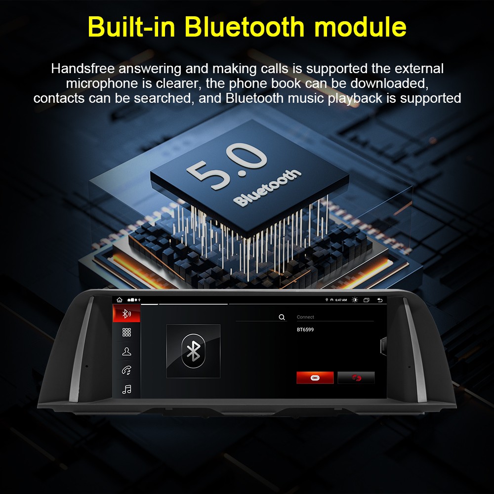 Display schermo multimediale auto 10,25 wireless Carplay BT NBT per BMW Serie 5 F10 F11 foto 4
