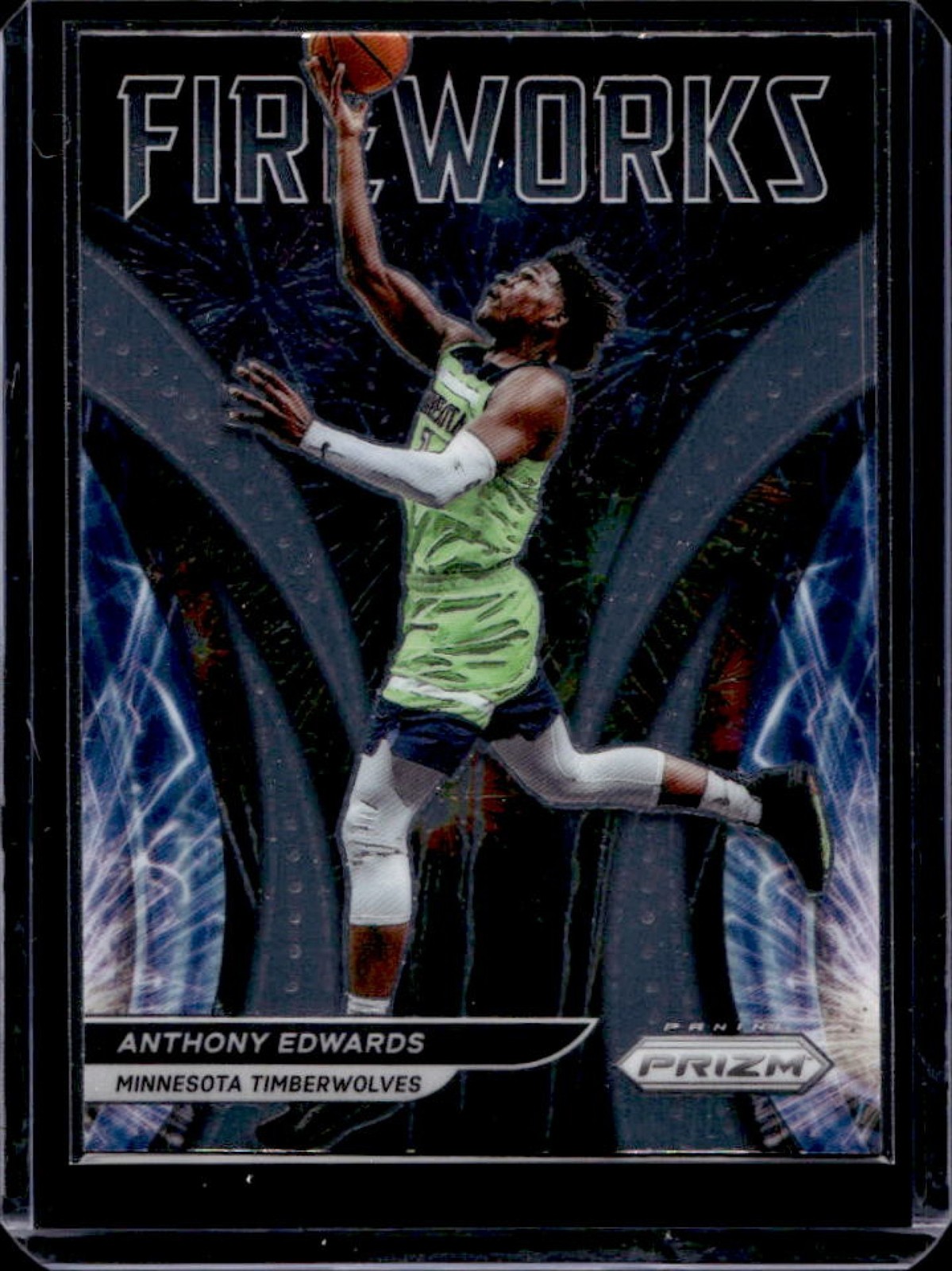 2021-22 Prizm Anthony Edwards Fireworks #23 Timberwolves
