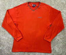 VINTAGE Chaps Ralph Lauren Sweater Mens Extra Large Burnt Orange Pullover Ribbed