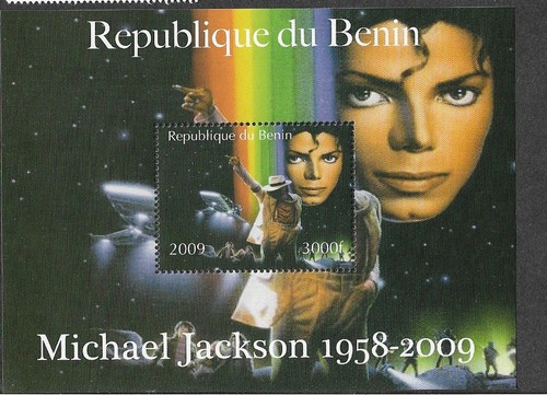 MICHAEL JACKSON STAMP SHEET SINGER MUSIC POP ANNIV MNH 2009 BENIN