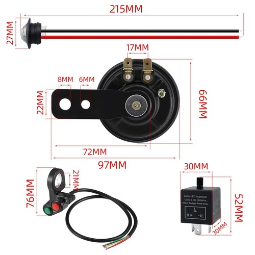 Kit de Clignotants LED Universels pour Moto avec , Clignotant, Phare,7687 - Imagen 10 de 10