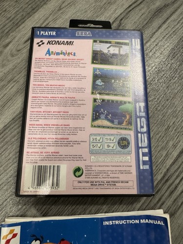 Animaniacs Sega Mega Drive con Manuale (CIB) Gioco PAL Ottime Condizioni - Foto 5 di 5