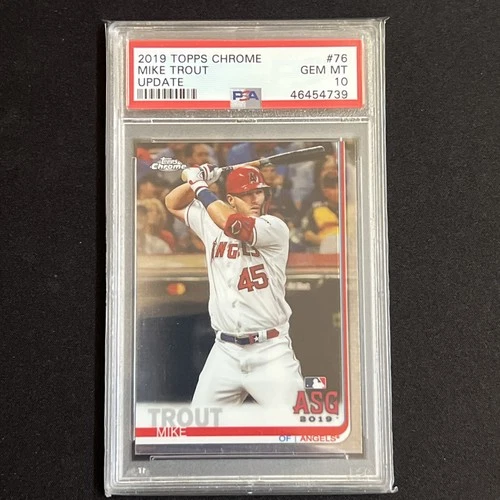 2019 Topps Chrome Update Baseball Mike Trout #76 PSA 10 All-Star Angels MVP
