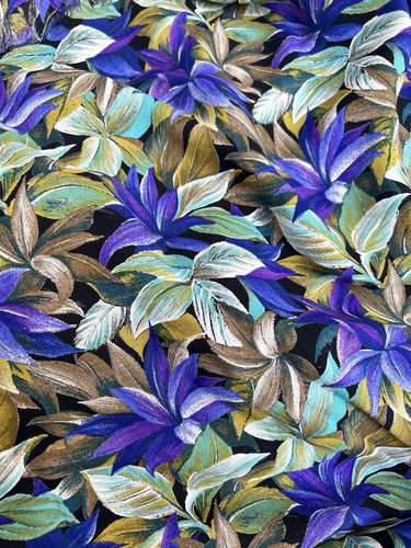 Vintage mehrfarbig Blumendruck Webstoff Nähen Kleid Gewicht 60,5" x 4 Yds