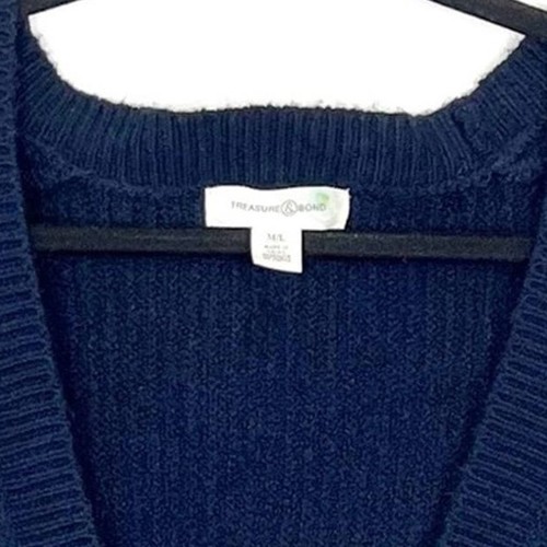 Neu mit Etikett Treasure & Bond Damen Cardigan Pullover Zopfmuster Oversize Knopf M/L - Bild 6 von 11