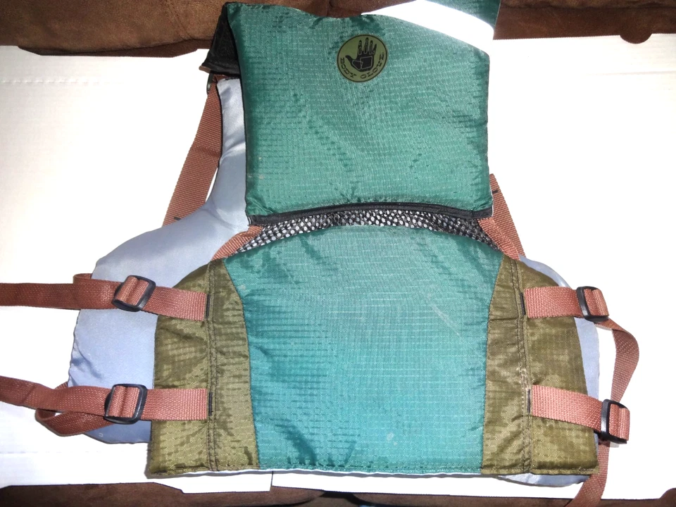 Chaleco salvavidas Body Glove Deluxe verde y marrón para remar de pesca L/XL Foto 3 de 4
