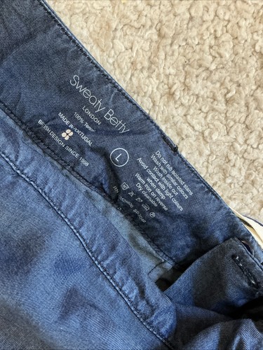 Sweaty Betty Denim Look Tencel Dungarees - Size Large - Picture 3 of 3
