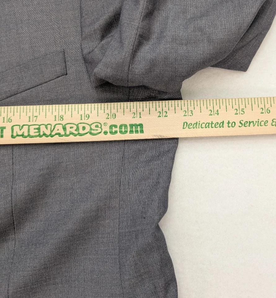Traje Pronto Uomo Para Hombre 3 Piezas Talla 44R Gris Chaqueta Chaleco Pantalones Talla 38x30.5 Foto 4 de 4