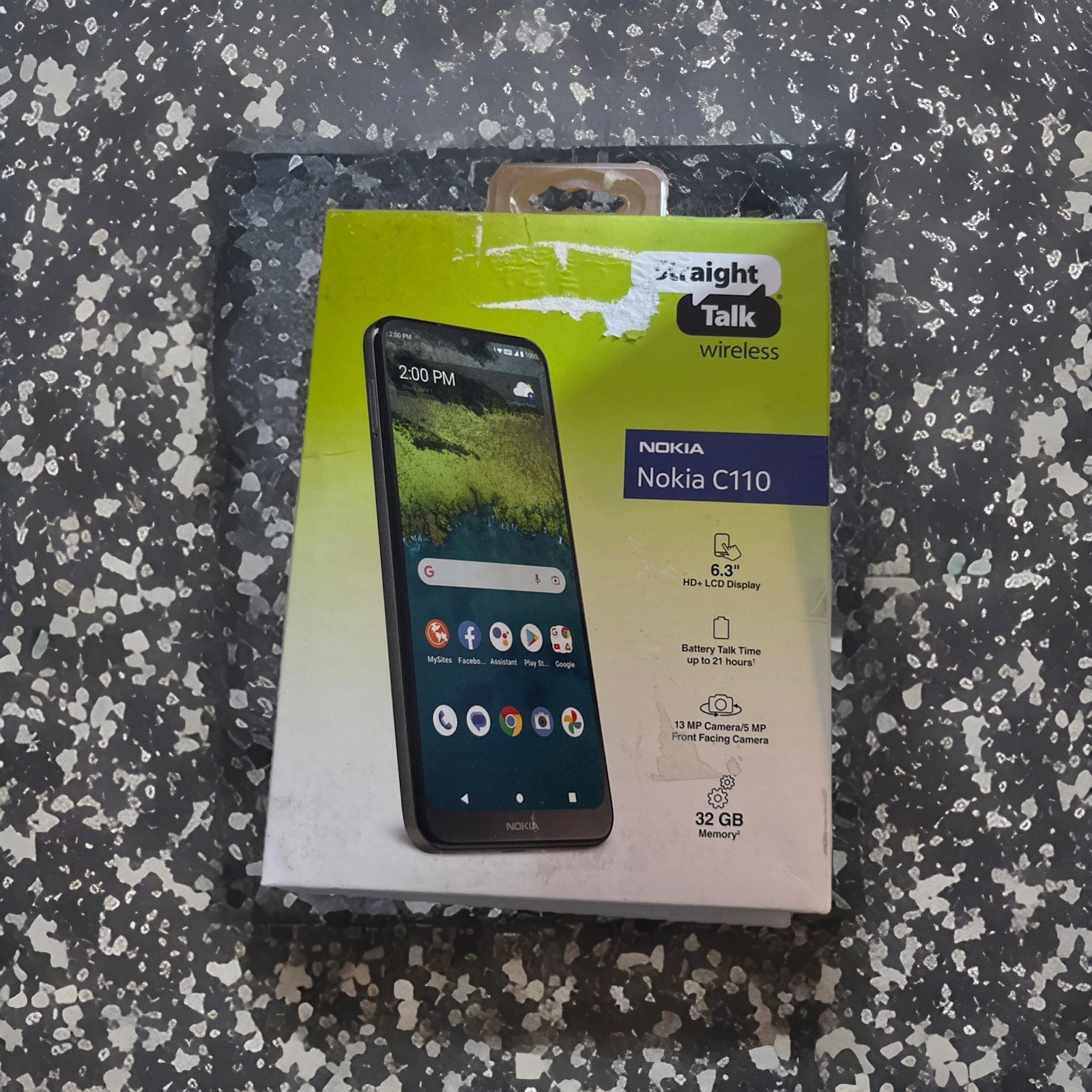 New & Sealed - Straight Talk Nokia C110, 32GB, Grey Prepaid Smartphone