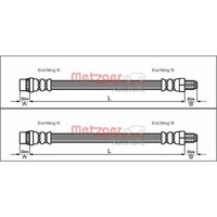 2X Metzger BremsschlÄUche Vorne Beidseitig Passend FÜR Renault 21 Clio Twingo