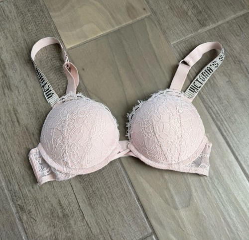 Victoria’s Secret SEHR SEXY Glanz Träger Spitze Push-Up BH Purest Pink 32B? *LESEN