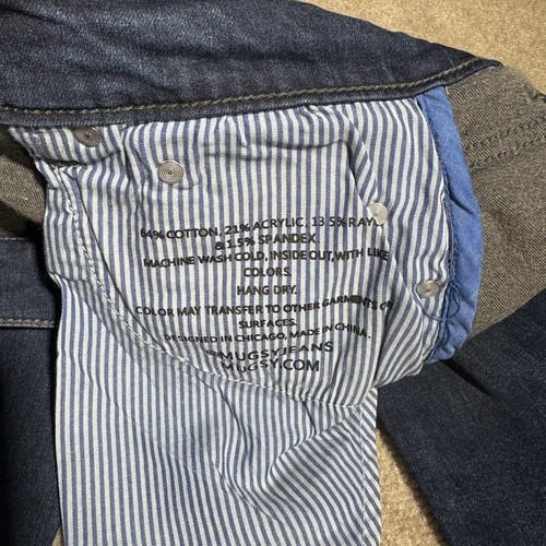 Pantalones de mezclilla elásticos azules para hombre Mugsy 34x29 Clarks rectos FLEX6NTM informales - Imagen 3 de 9