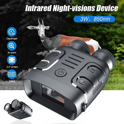1080P Night Vision Goggles Infrared Digital 5X Zoom Binoculars w/ 2.4 LCD Screen - Picture 5 of 17