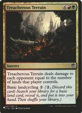 MTG Treacherous Terrain Normal NM The List Reprints Magic 047/351