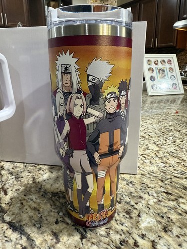Vaso aislado de acero inoxidable de 40 oz con mango temático de anime incluye pajita - Imagen 2 de 4