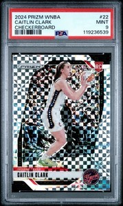 2024 PANINI PRIZM WNBA CHECKERBOARD #22 CAITLIN CLARK Case Hit ROOKIE  PSA 9